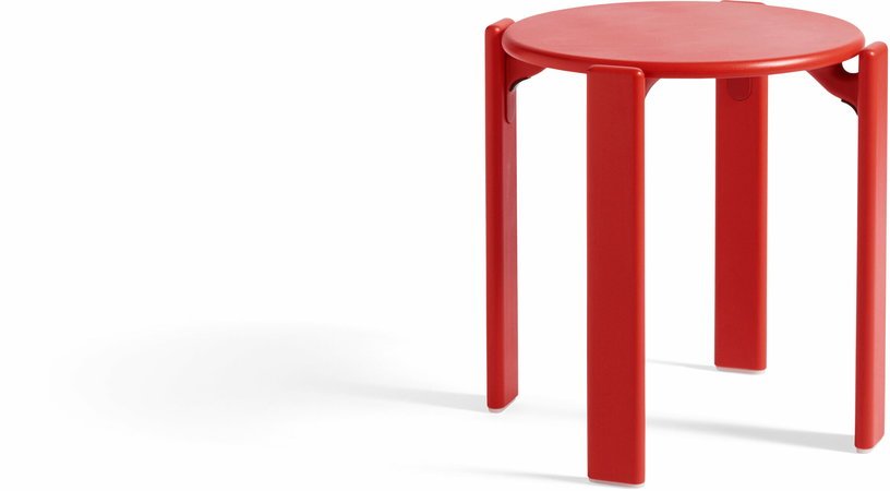 Tabouret en bois de hêtre rouge scarlet Rey - HAY - The Cool Republic