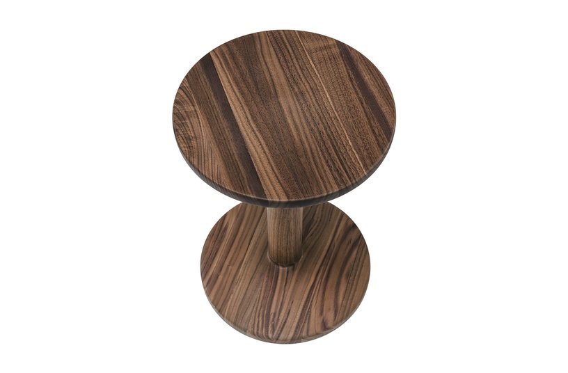 Tabouret en bois de noyer 36 cm Bobbin - Hem - The Cool Republic