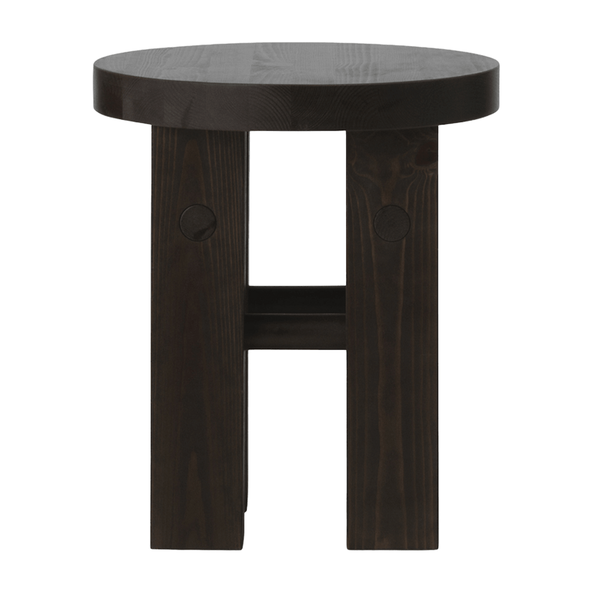 Tabouret en bois de pin foncé 45 x 40 cm Fyr - Normann Copenhagen - The Cool Republic