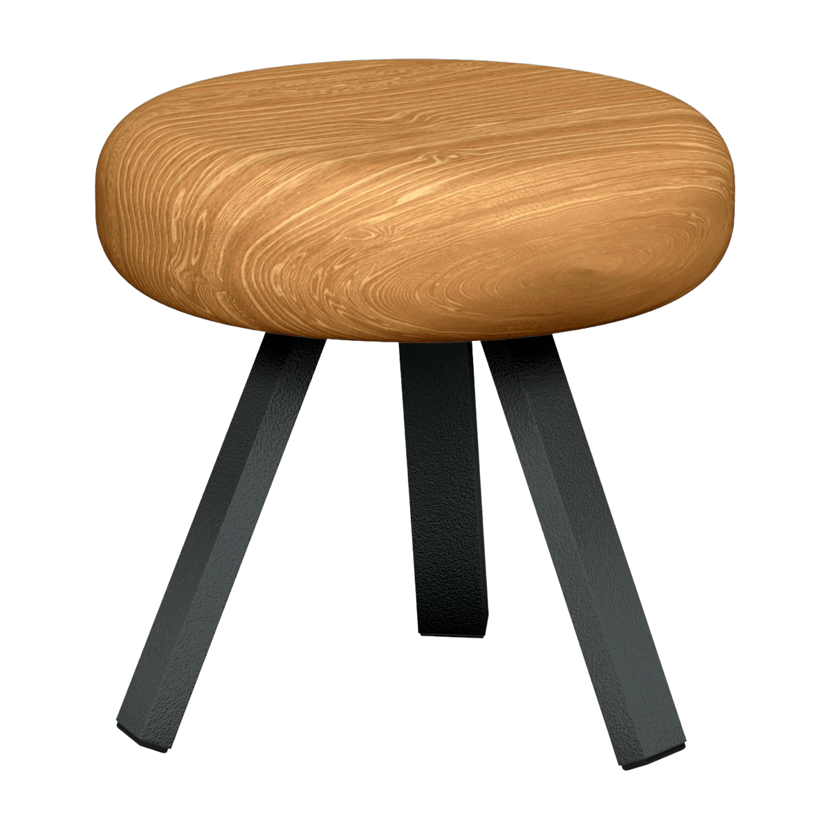 Tabouret en chêne et acier anthracite 35 cm Smack - Matière Grise - The Cool Republic