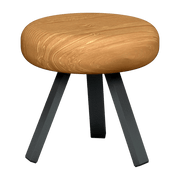 Tabouret en chêne et acier anthracite 35 cm Smack - Matière Grise - The Cool Republic
