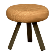 Tabouret en chêne et acier bronze 35 cm Smack - Matière Grise - The Cool Republic