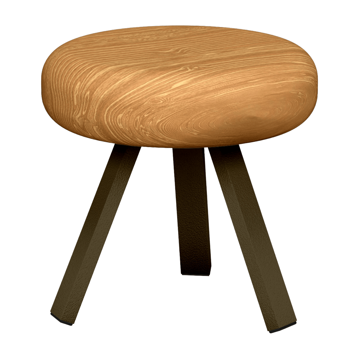 Tabouret en chêne et acier bronze 35 cm Smack - Matière Grise - The Cool Republic