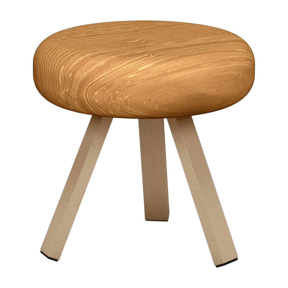 Tabouret en chêne et acier sable 35 cm Smack - Matière Grise - The Cool Republic
