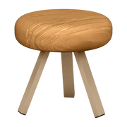 Tabouret en chêne et acier sable 35 cm Smack - Matière Grise - The Cool Republic