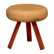 Tabouret en chêne et acier terracotta 35 cm Smack - Matière Grise - The Cool Republic