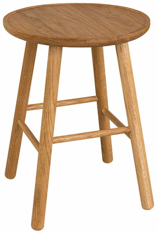 Tabouret en chêne huilé 47 cm ZigZag - Hans K - The Cool Republic