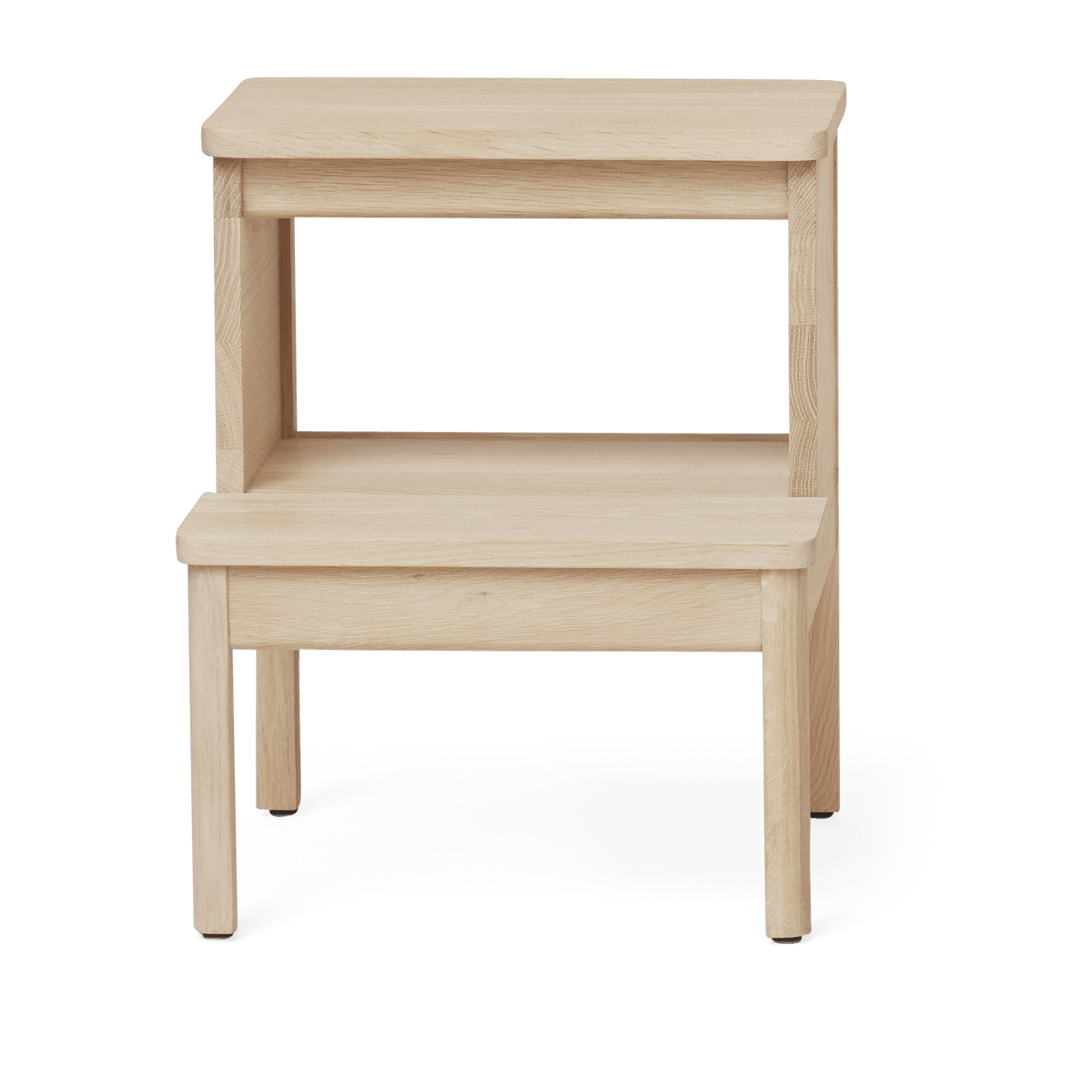 Tabouret en chêne massif blanc 45 cm A line - Form & Refine - The Cool Republic