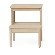 Tabouret en chêne massif blanc 45 cm A line - Form & Refine - The Cool Republic