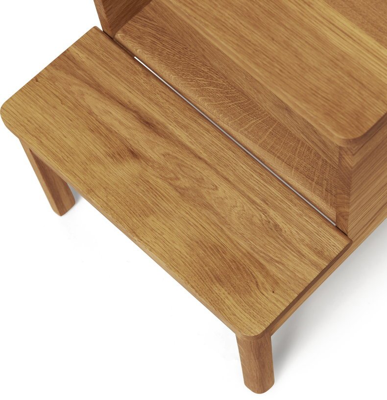 Tabouret en chêne massif naturel 45 cm A line - Form & Refine - The Cool Republic