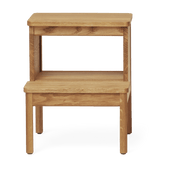 Tabouret en chêne massif naturel 45 cm A line - Form & Refine - The Cool Republic