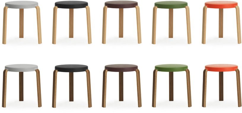Tabouret en chêne noir TAP noir - Normann Copenhagen - The Cool Republic