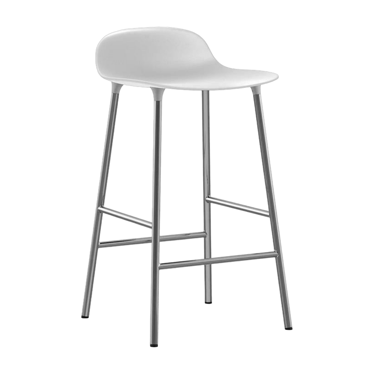 Tabouret en chrome et pp blanc 65 cm Form - Normann Copenhagen - The Cool Republic