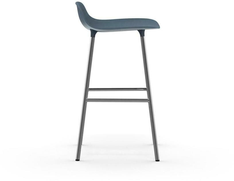 Tabouret en chrome et pp bleu 65 cm Form - Normann Copenhagen - The Cool Republic
