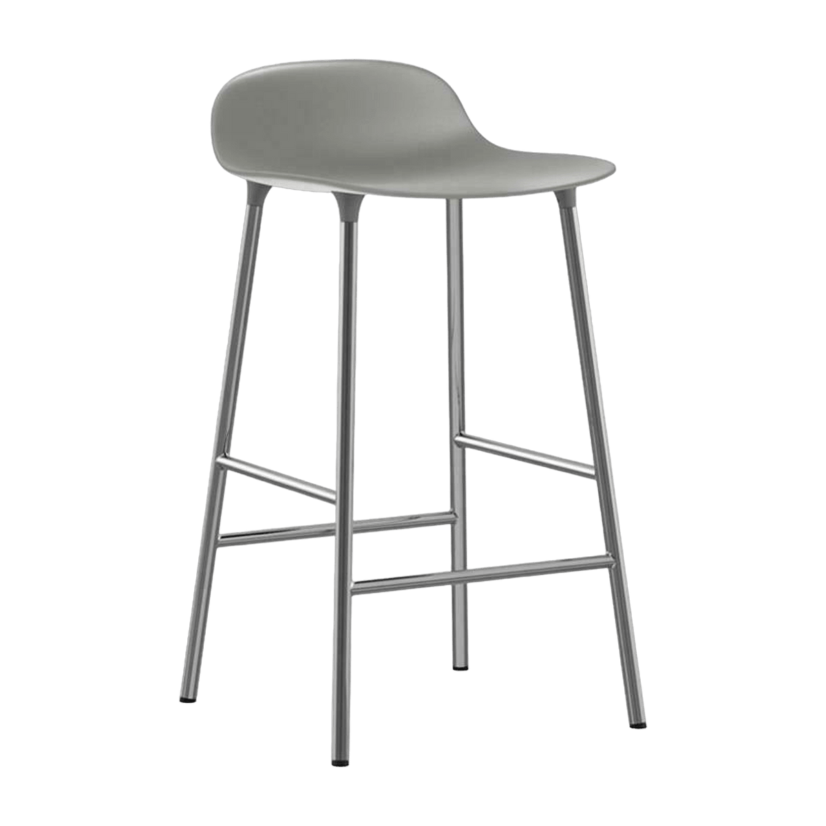 Tabouret en chrome et pp gris 65 cm Form - Normann Copenhagen - The Cool Republic