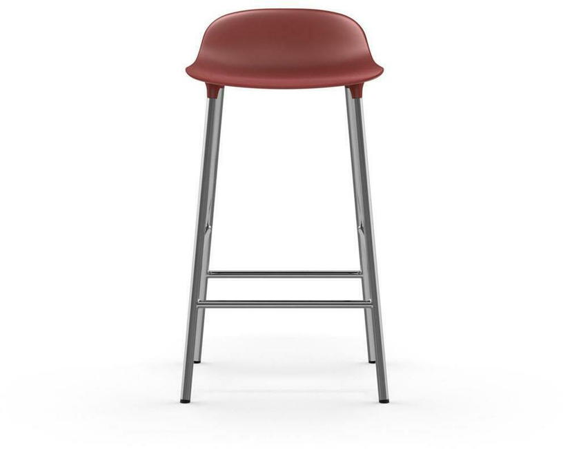 Tabouret en chrome et pp rouge 65 cm Form - Normann Copenhagen - The Cool Republic