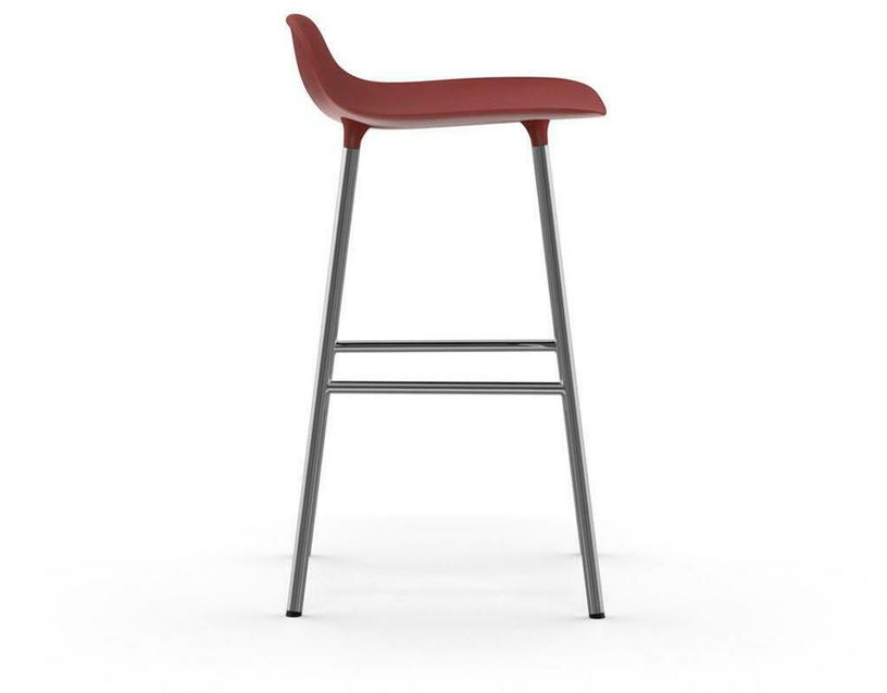 Tabouret en chrome et pp rouge 65 cm Form - Normann Copenhagen - The Cool Republic