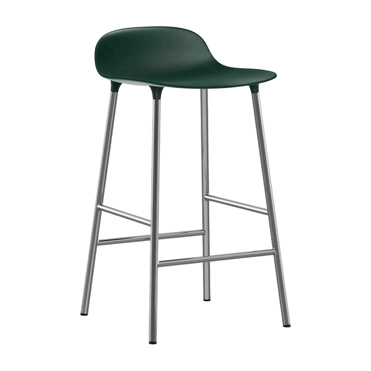 Tabouret en chrome et pp vert 65 cm Form - Normann Copenhagen - The Cool Republic