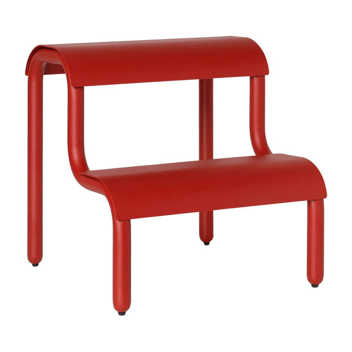 Tabouret en fer rouge coquelicot 34 x 36,2 x 35,7 cm Up Step - Ferm Living - The Cool Republic