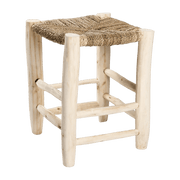 Tabouret en feuille de palmiers et bois brut - Cosydar - The Cool Republic