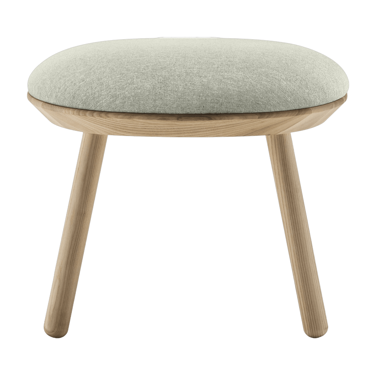 Stool in ash and grey beige fabric Naïve - Emko - The Cool Republic