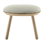 Tabouret en frêne et tissu beige gris Naïve - Emko - The Cool Republic