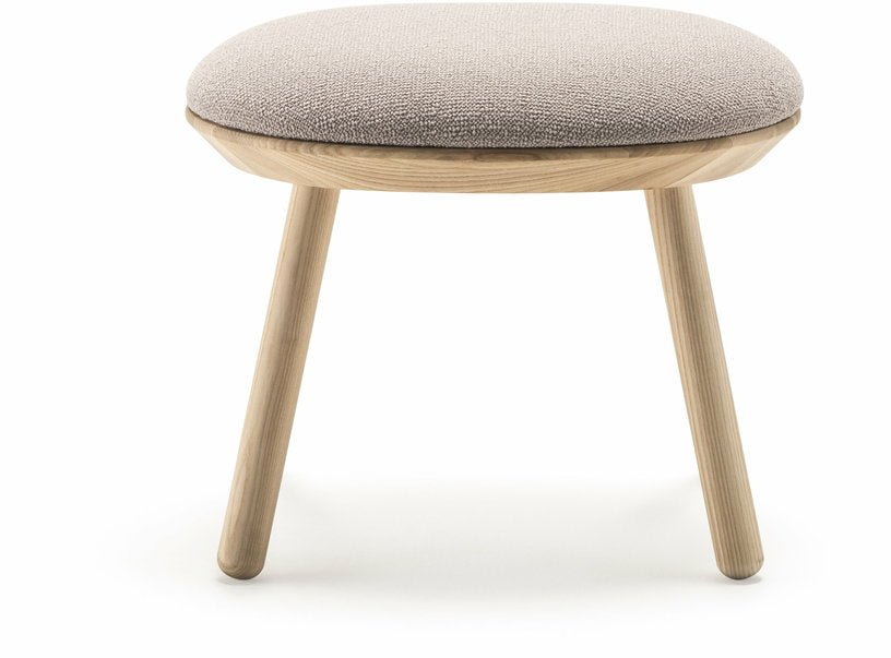 Tabouret en frêne et tissu beige Naïve - Emko - The Cool Republic