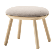 Tabouret en frêne et tissu beige Naïve - Emko - The Cool Republic