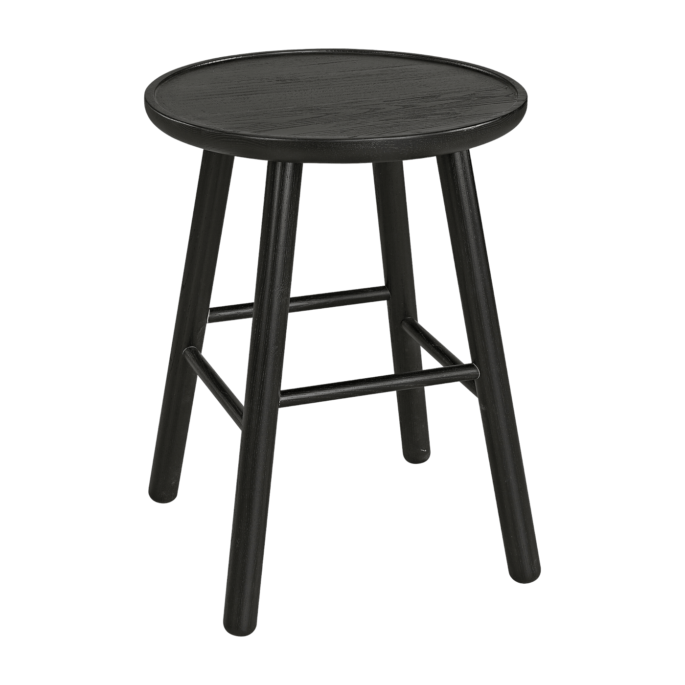 Tabouret en frêne noir 47 cm ZigZag - Hans K - The Cool Republic