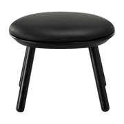 Tabouret en frêne noir et cuir noir Naïve - Emko - The Cool Republic