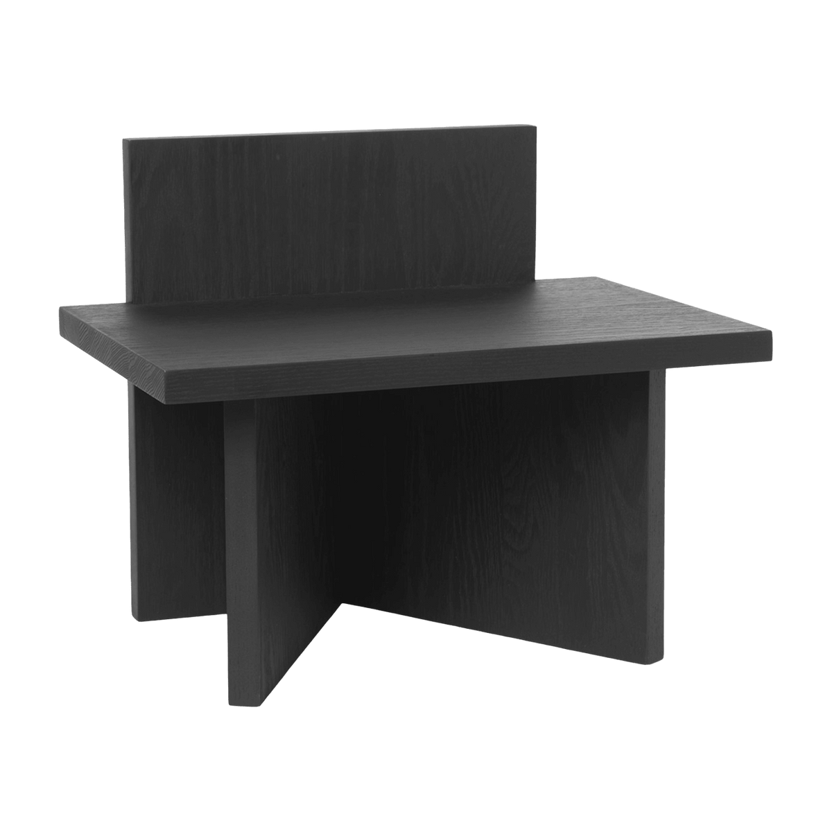 Tabouret en frêne teinté noir Oblique - Ferm Living - The Cool Republic