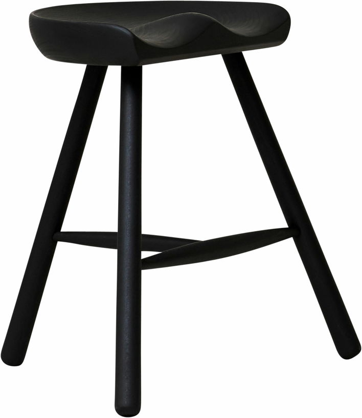Tabouret en hêtre noir 49 cm Shoemaker - Form & Refine - The Cool Republic