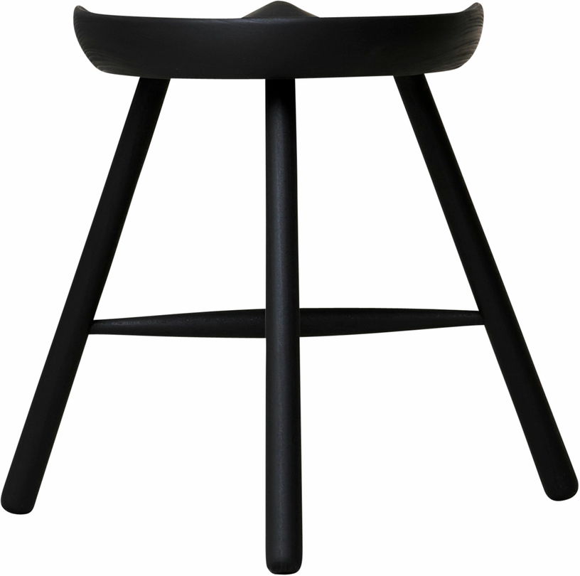 Tabouret en hêtre noir 49 cm Shoemaker - Form & Refine - The Cool Republic