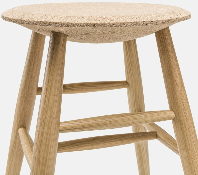Tabouret en liège clair et bois naturel Drifted - Hem - The Cool Republic
