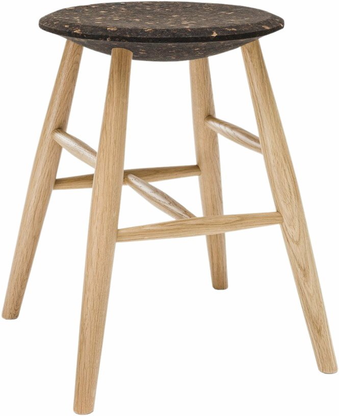 Tabouret en liège foncé et bois naturel Drifted - Hem - The Cool Republic