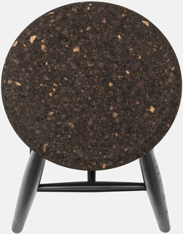 Tabouret en liège foncé et bois noir Drifted - Hem - The Cool Republic