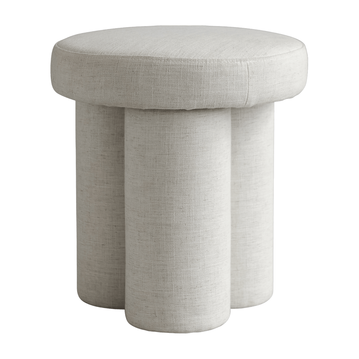 White linen stool Big Foot - 101 Copenhagen - The Cool Republic