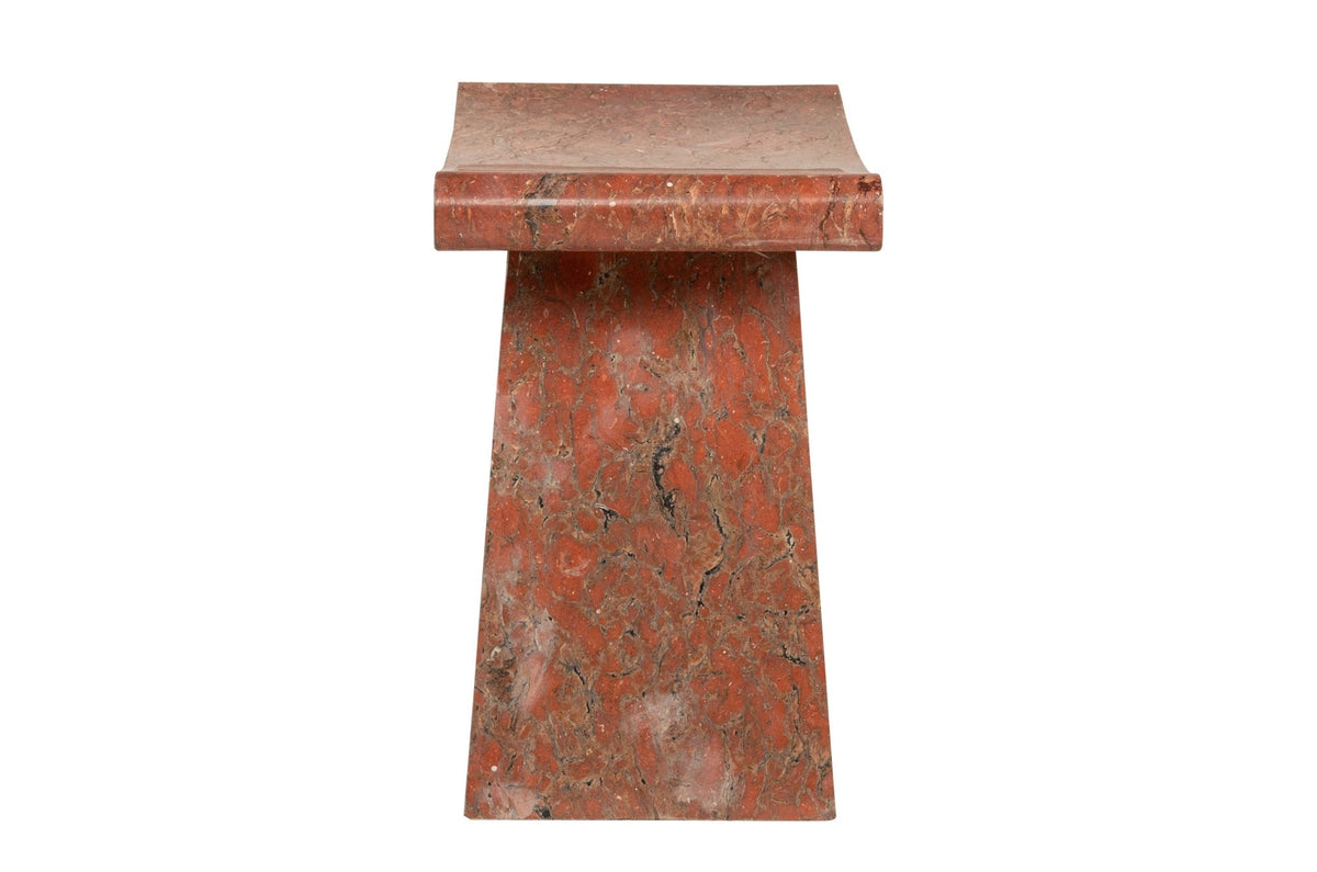 Tabouret en marbre java rosso 50x30x45cm Sam - Versmissen - The Cool Republic