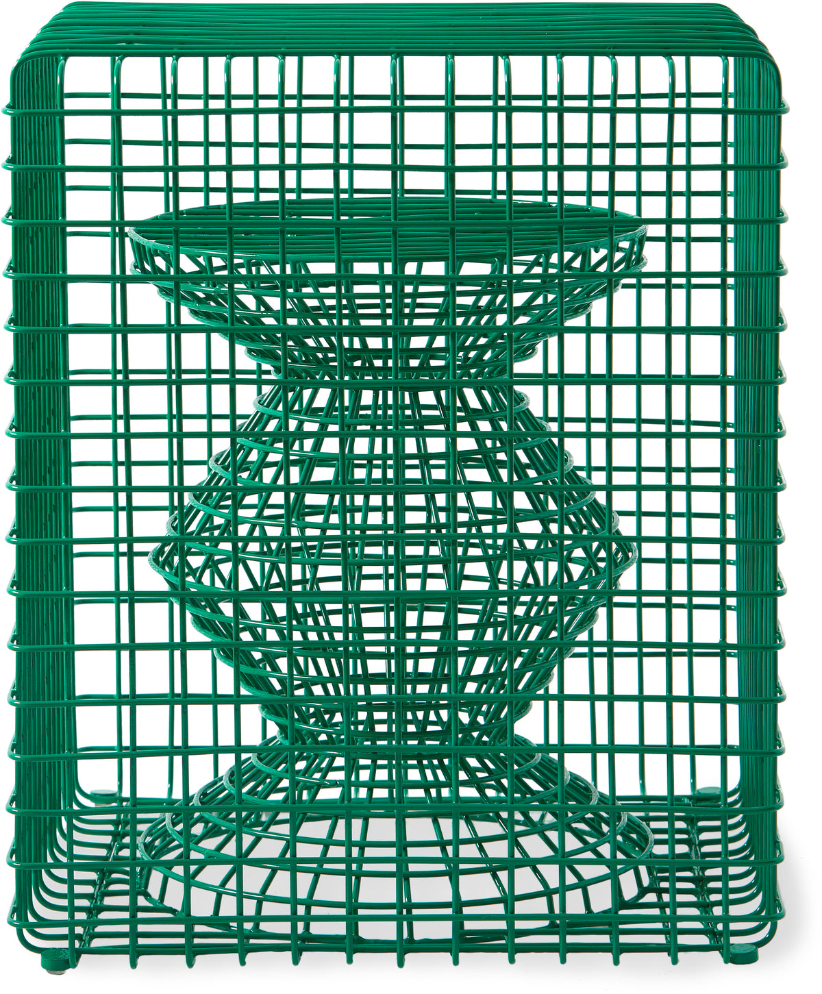 Tabouret en métal vert Zig zag - Pols potten