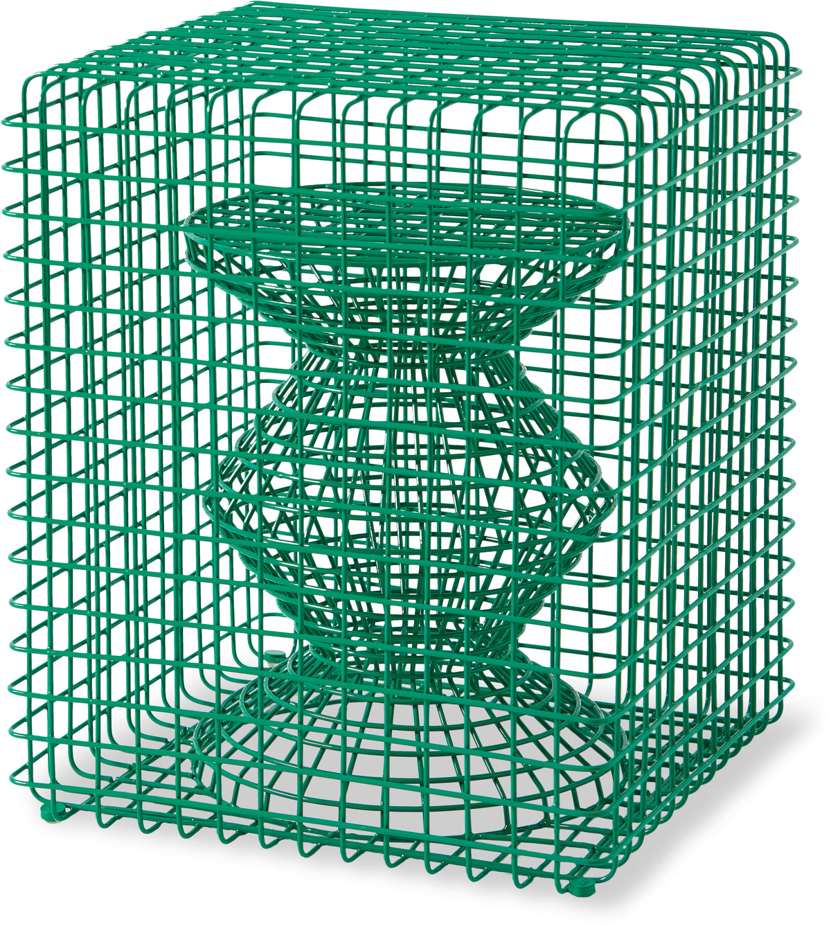 Tabouret en métal vert Zig zag - Pols potten