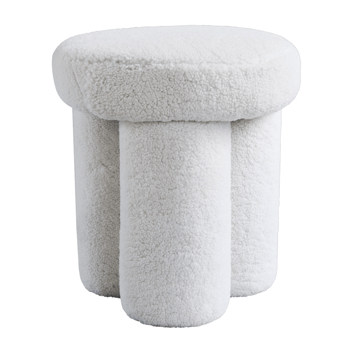 White sheepskin stool Big Foot - 101 Copenhagen - The Cool Republic