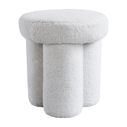 Tabouret en peau de mouton blanc Big Foot - 101 Copenhagen - The Cool Republic