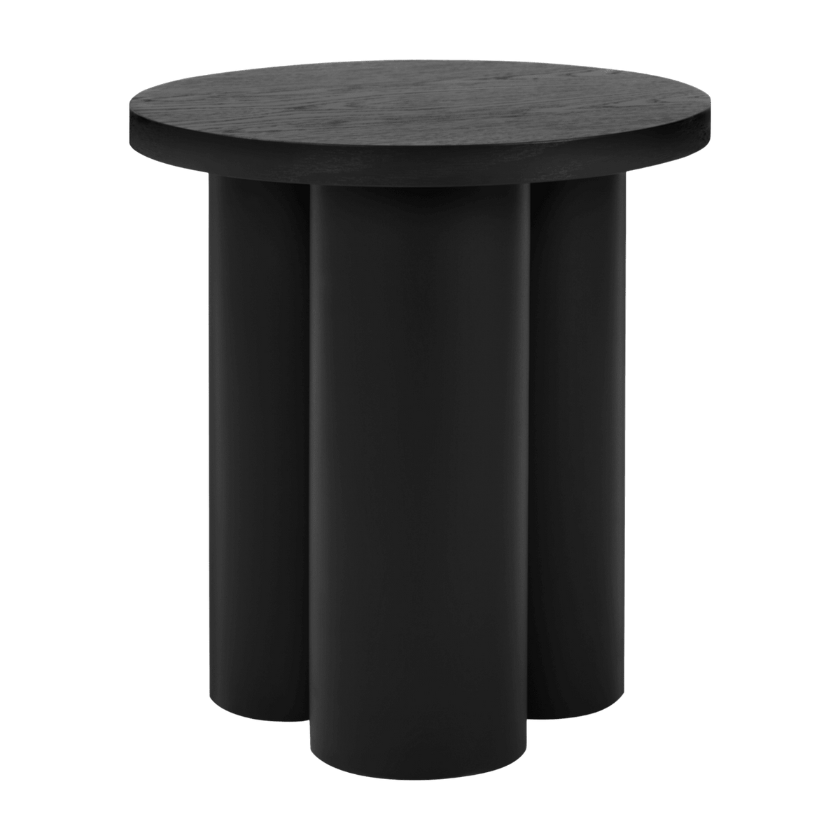 Tabouret en placage de chêne et tôle d'acier noir Oly - noo.ma - The Cool Republic