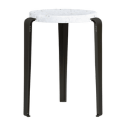 Tabouret en plastique recyclé noir graphite LOU - TIPTOE - The Cool Republic