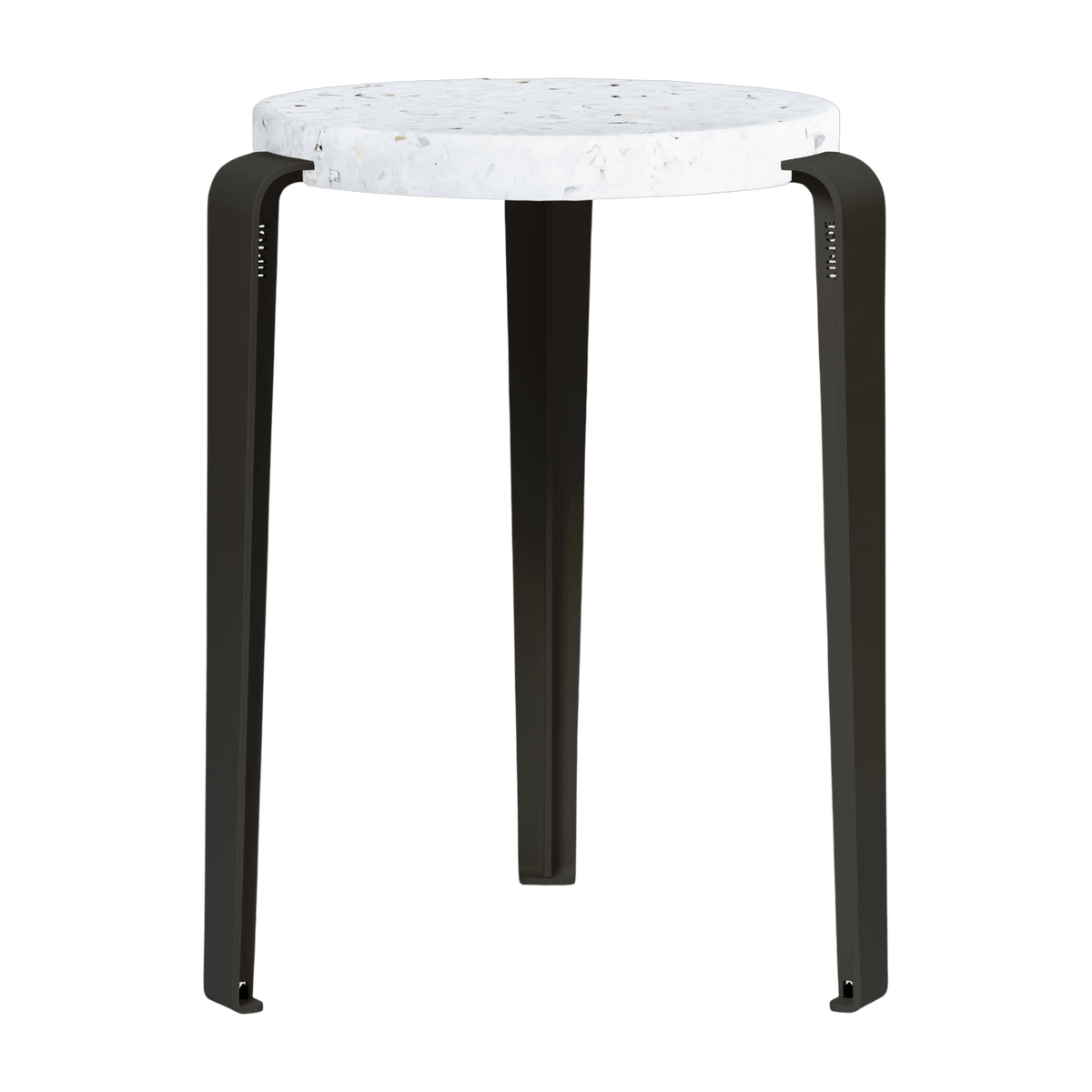 Tabouret en plastique recyclé noir graphite LOU - TIPTOE - The Cool Republic