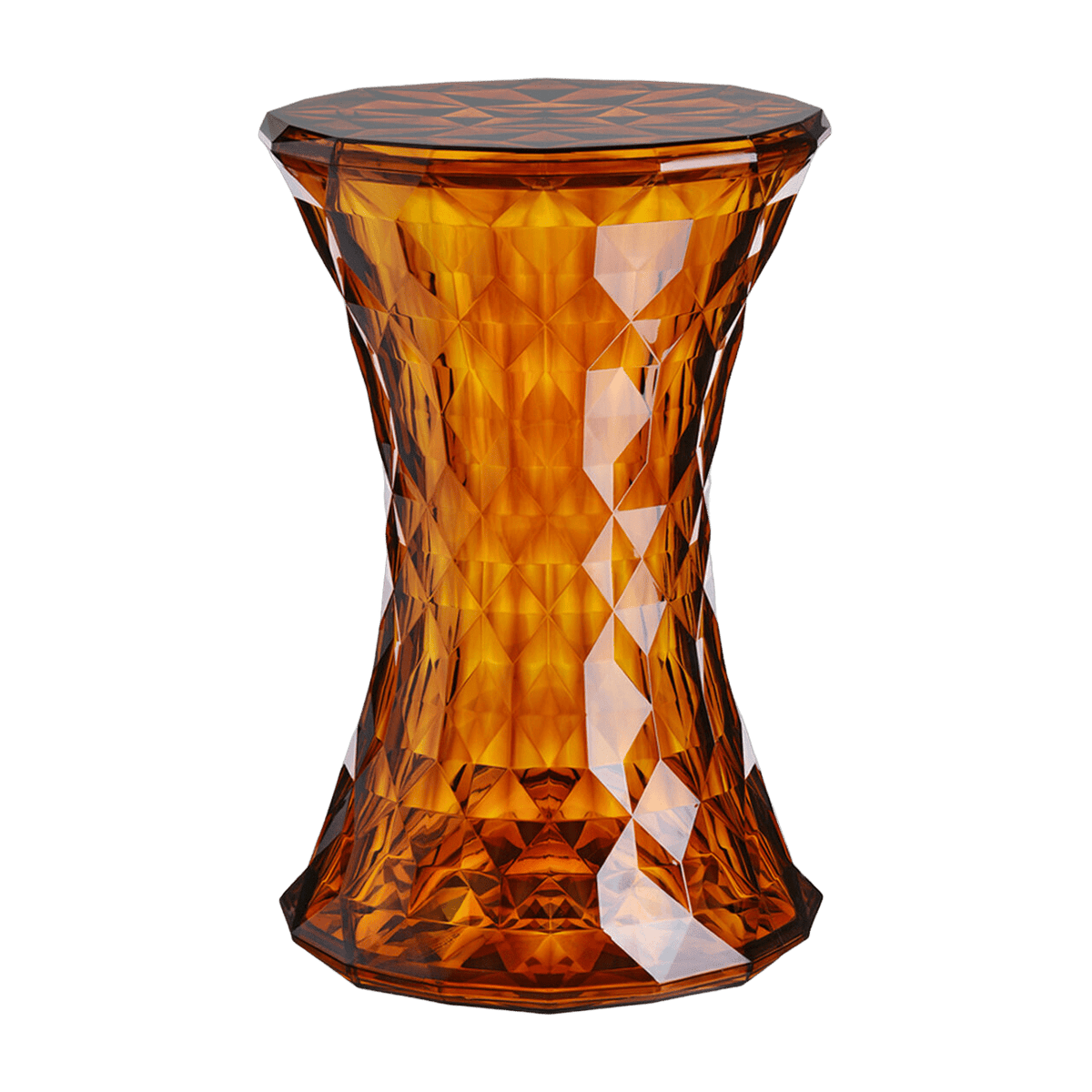 Tabouret en polycarbonate ambre 45 x 30 cm Stone - Kartell - The Cool Republic