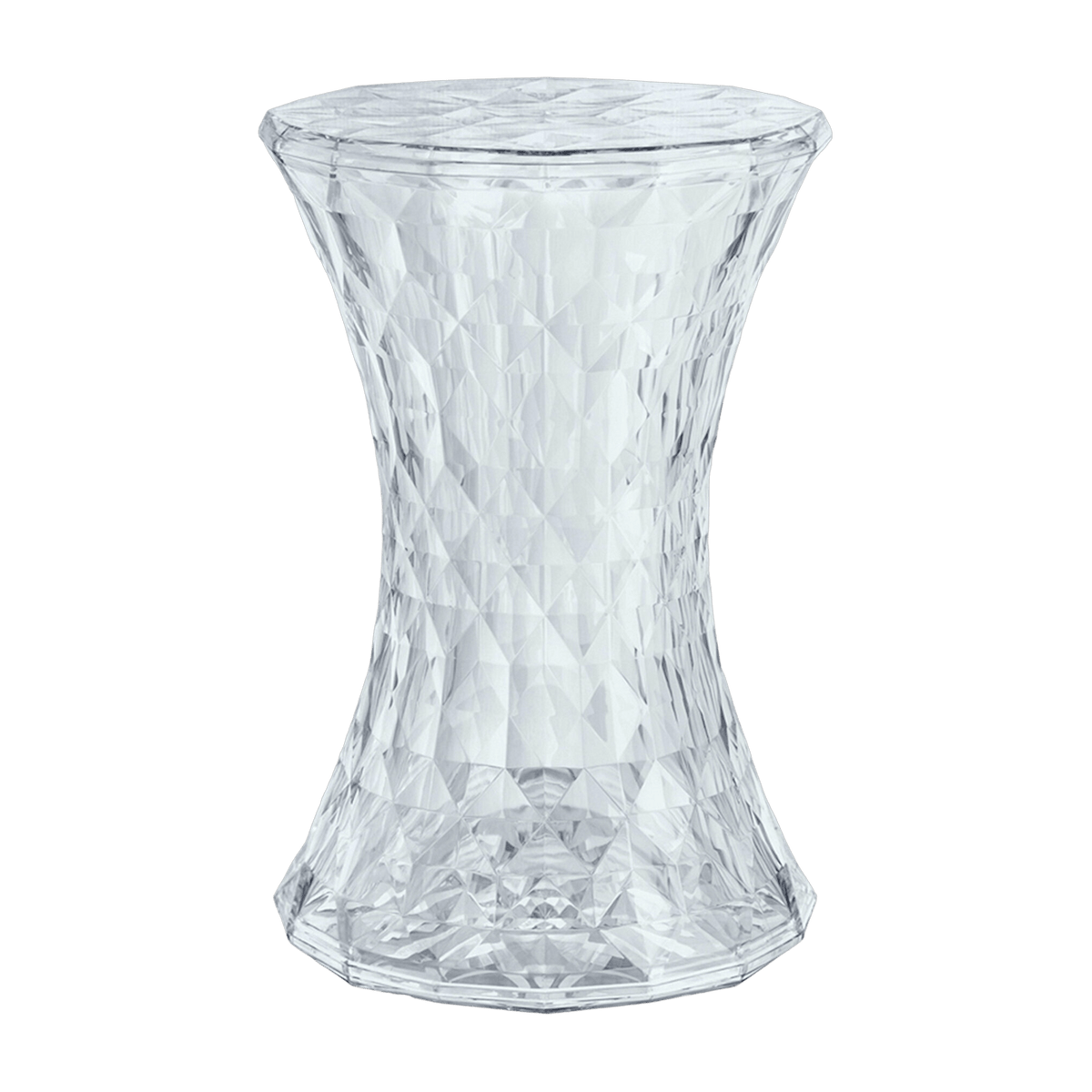 Tabouret en polycarbonate cristal 45 x 30 cm Stone - Kartell - The Cool Republic