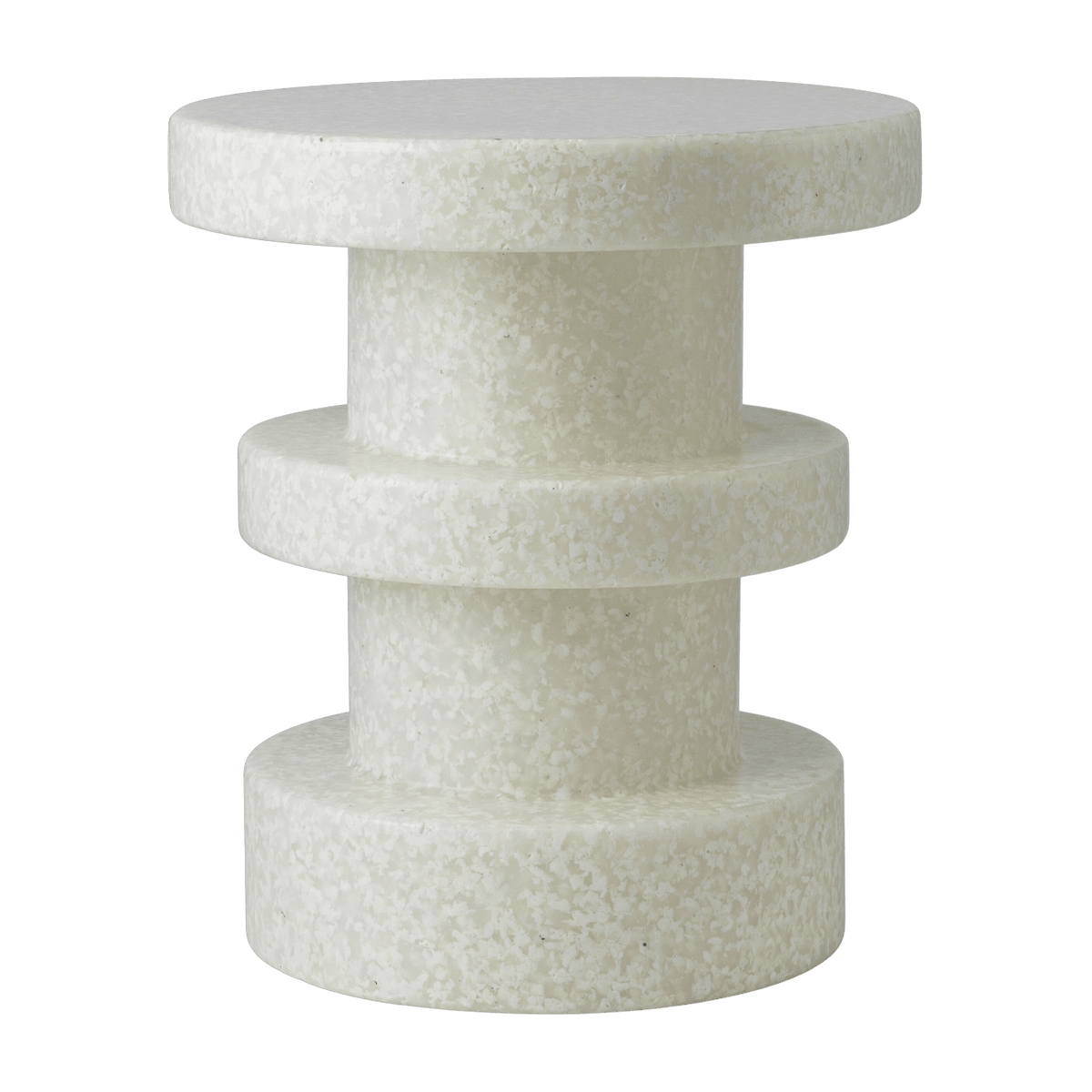 Tabouret en polyéthylène recyclé blanc / blanc Stack Bit Stool - Normann Copenhagen - The Cool Republic