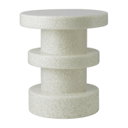 Tabouret en polyéthylène recyclé blanc / blanc Stack Bit Stool - Normann Copenhagen - The Cool Republic