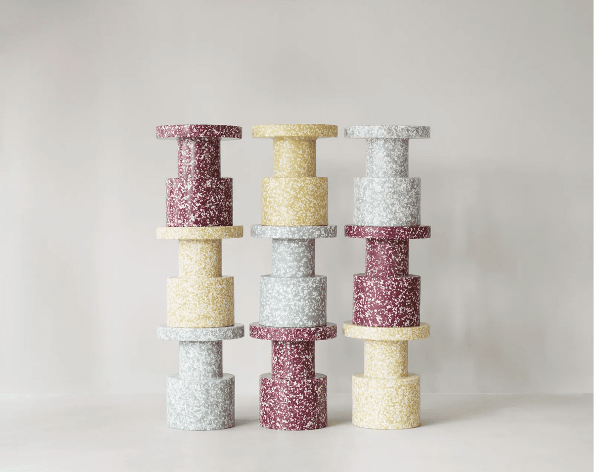 Tabouret en polyéthylène recyclé gris Bit Stool - Normann Copenhagen - The Cool Republic